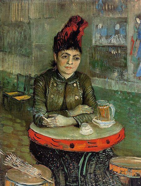 Vincent Van Gogh Agostina Segatori Sitting in the Cafe du Tamourin France oil painting art